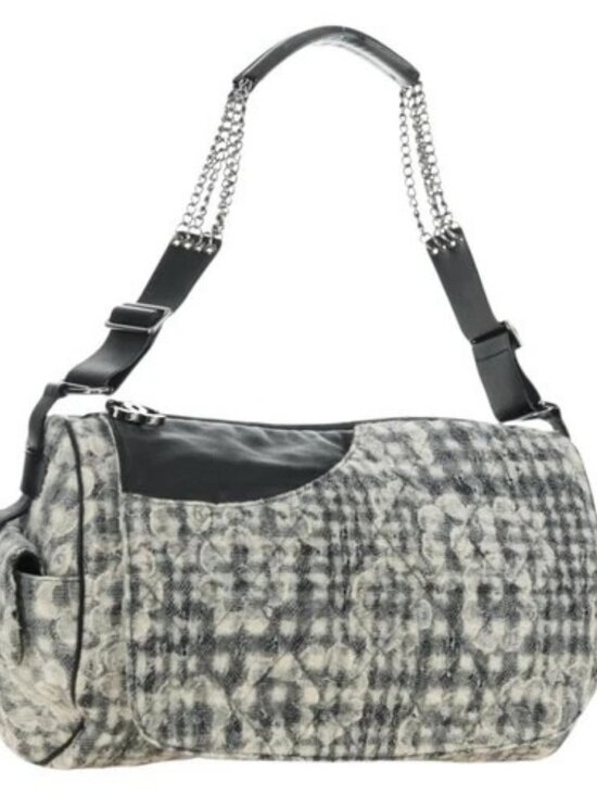 CHANEL Handbags - CHANEL Camelia 2.55 Chain Shoulder Bag Wool Tweed White Black CC Auth 181935SM
